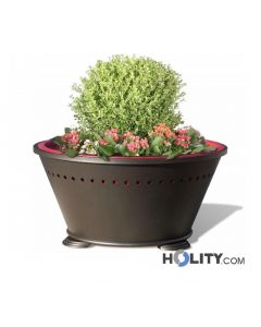 Blumentopf für öffentliche Bereiche aus verzinktem Stahl h140263