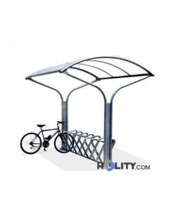 Fahrradständer mit Regenschutz h14056