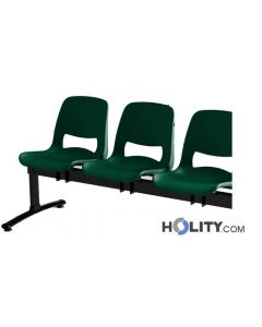 Feuerfeste Sitzbank aus Polypropylen - 5 Plätze h15904