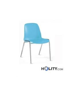 Stapelstuhl mit transparenter Sitzschale h15944