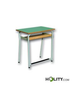 Einsitzer-Schulbank-mit-Fußstütze-Höhe-62 cm-h17211