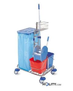 Reinigungswagen mit 2 Eimern (15+15 Lt) h17906