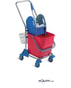 Professioneller Reinigungswagen mit Moppresse h179_37