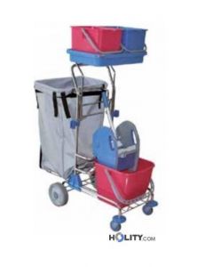 Professioneller Reinigungswagen mit Moppresse h179_39