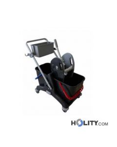 Professioneller Reinigungswagen Doppelwanne, 50 L h179_43