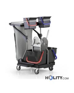 Profi Reinigungswagen mit Sackhalterung und Deckel h179_44
