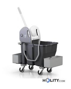 Profi Reinigungswagen mit 2 Eimern, 12+18 Litern h179_45