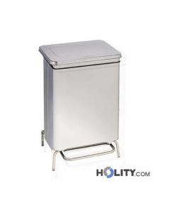 Mülleimer mit Pedal aus Edelstahl h20_126
