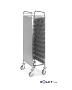 Tablettwagen mit 3 Wänden, 10 GN Tabletts 1/1 h2200155