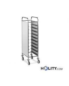Tablettwagen, Holzseitenwände, 10 GN Tabletts 1/1 h2200156