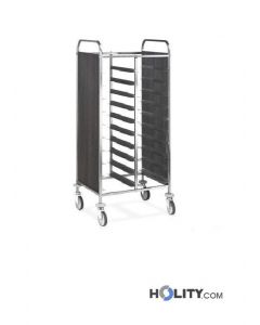Tablettwagen, Holzseitenwände, 20 GN Tabletts 1/1 h2200157