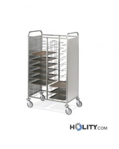Universeller Tablettwagen mit 2 Seitenwänden h2200160