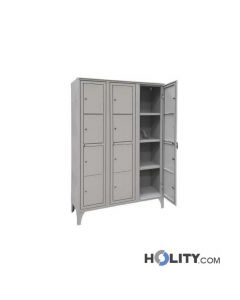 Fächer- Ausgabeschrank mit Füßen und 12 Fächern h283_43