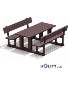 Set Picknicktisch mit Bänken h285_26