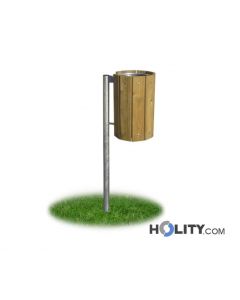 Abfalleimer mit Holz h28741