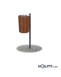 Abfalleimer mit Holz h28782