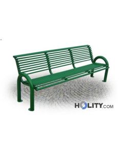 Sitzbank aus verzinktem Stahl als Stadtmobiliar h287_112