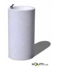 Trinkbrunnen-aus-weißem,-poliertem-Beton-h287_329