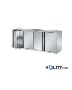 Edelstahl-Hängeschrank-4-Flügeltüren-h314-82
