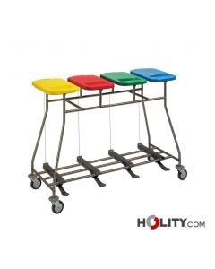 Edelstahlwagen-4-Sackhalter-h315-30