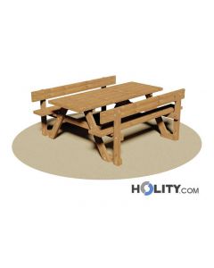 Set Picknick mit Tisch und zwei Bänken h350_121