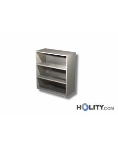 Edelstahl-Hängeschrank-2-offene-Ablagen-h357-25