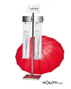 Aufsteller mit Schutzhüllen für nasse Regenschirme h358_05