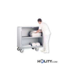Wäschewagen-für-Hotel-mit-Fachboden-h41005