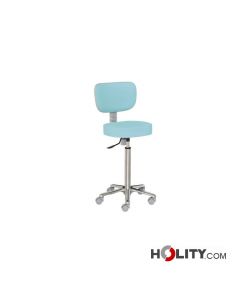 Hocker für Behandlungszimmer mit Rückenlehne h448_89