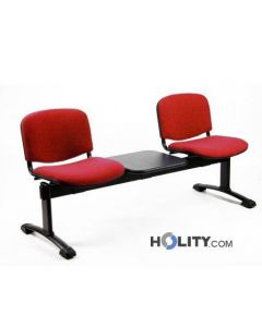 2-er Sitzbank mit Polster und Tisch für Wartezimmer h44929