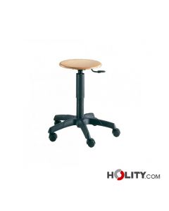 Hocker für Arztpraxis mit Buchenholz h449_66