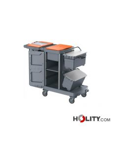 Reinigungswagen Krankenhaus aus Recycelkunststoff h489_23