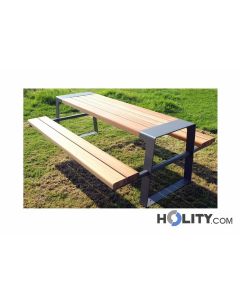 Set Picknick Tisch mit Bänken h493_03