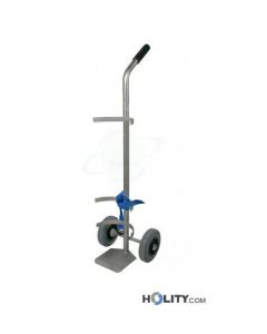 Wagen für Sauerstoffflaschen aus Edelstahl h5540