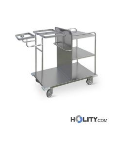 Wäschewagen aus Edelstahl für Krankenhaus h546_46
