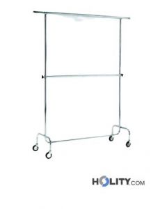Kleiderwagen mit doppelter Querstange h6202