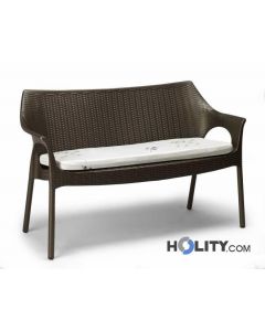 Sofa aus Polypropylen mit Kissen h7428 bronze