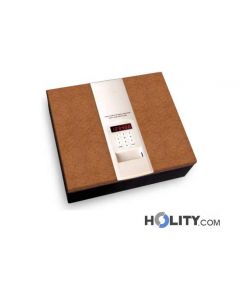 Hotelsafe mit Elektronik-Schloss mit Kunstlederbespannung h7680