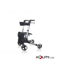 Rollator-mit-4-Rädern-mit-Sitz,-Tasche-und-Hebelbremse-h9942