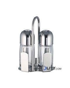Menage-Set 2 oder 3-teilig Edelstahl/Kristallglas h21111