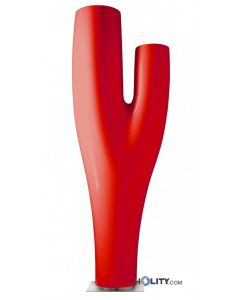 Vase aus Stahl und Polyethylen h6409 altrosa