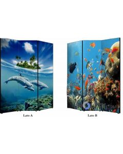Paravent mit Meer-Design 11803