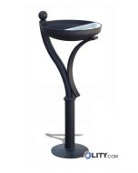 Design Aschenbecher aus Stahlblech f. Aussenbereich h140242