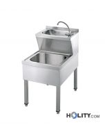 Waschbecken aus Edelstahl h29412