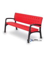 Sitzbank aus Polyethylen 170 cm lang h35013