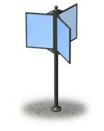 Dreiseitige Werbe-/Infotafel als Stadtmobiliar h28733