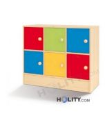 6-türiger-farbiger-Schrank-für-die-Vorschule-h40230