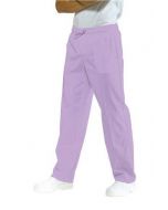 pantalone con elastico in cotone e poliestere lilla