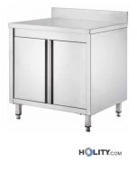 Edelstahl-Arbeitstisch-mit-Spritzschutz-und-Flügeltüren-Länge-80-cm-h09-237