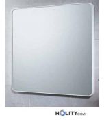specchio quadrato con cornice in resine termoplastiche h10785 con luci